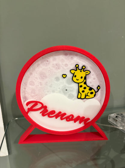 veilleuse personnalisée animaux