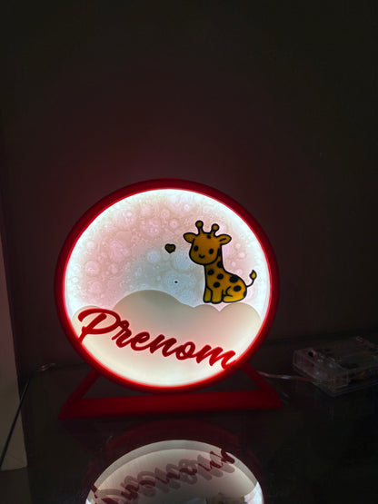 veilleuse personnalisée animaux